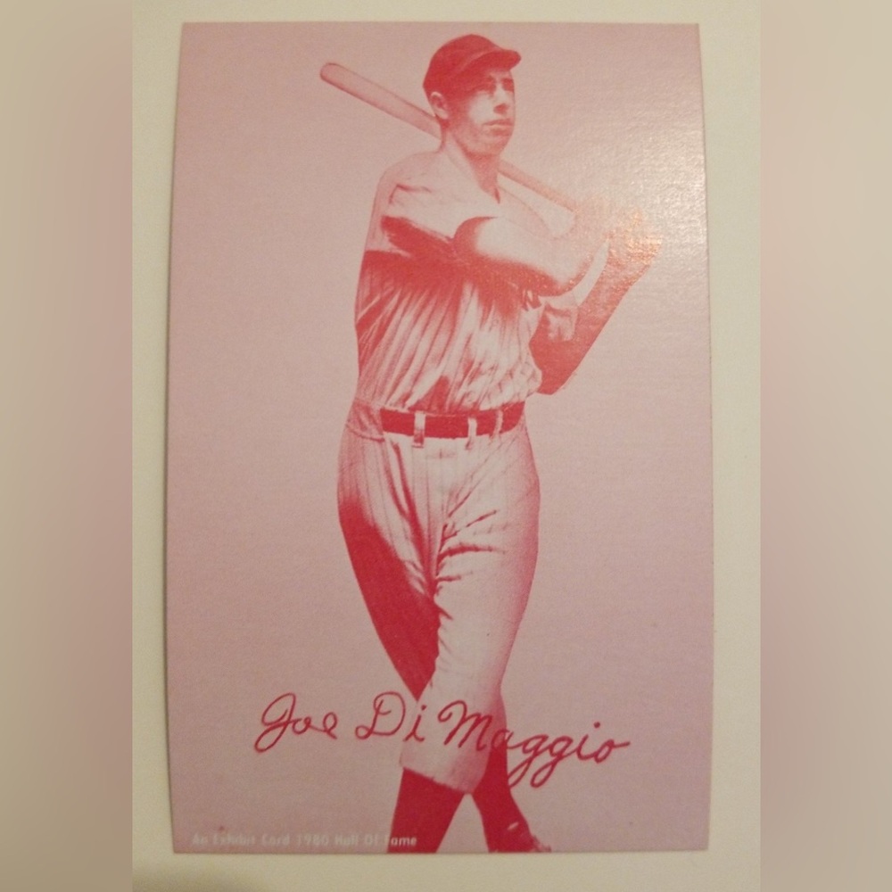 1980 AN EXHIBIT HALL OF FAME JOE DIMAGGIO’S RED !